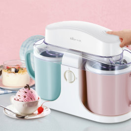 小熊冰淇淋机家用全自动双桶小型酸奶冰激凌机迷你水果雪糕机儿童