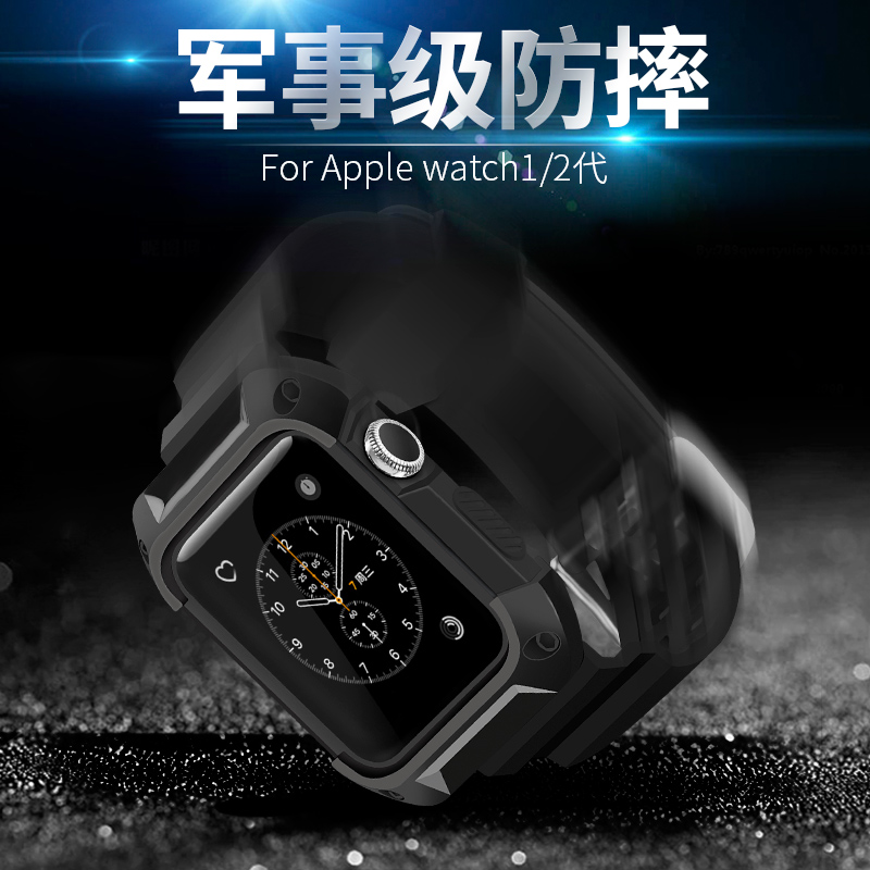 翰诺思iWatch表带硅胶apple watch2运动型表带 苹果手表带保护壳 下架