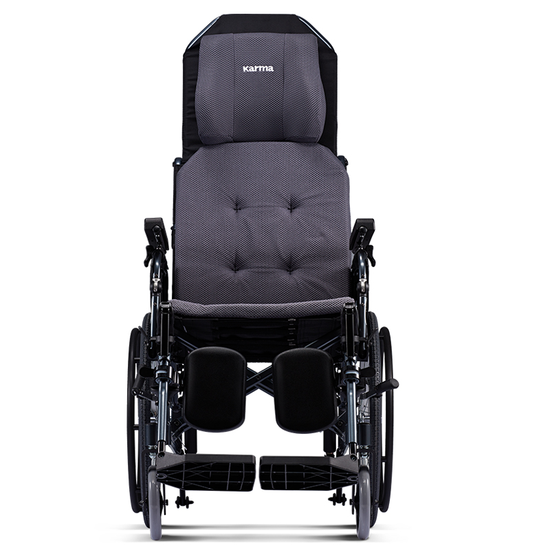康扬进口老人轮椅可全躺平躺半躺后高靠背折叠瘫痪铝合金KM5000.2