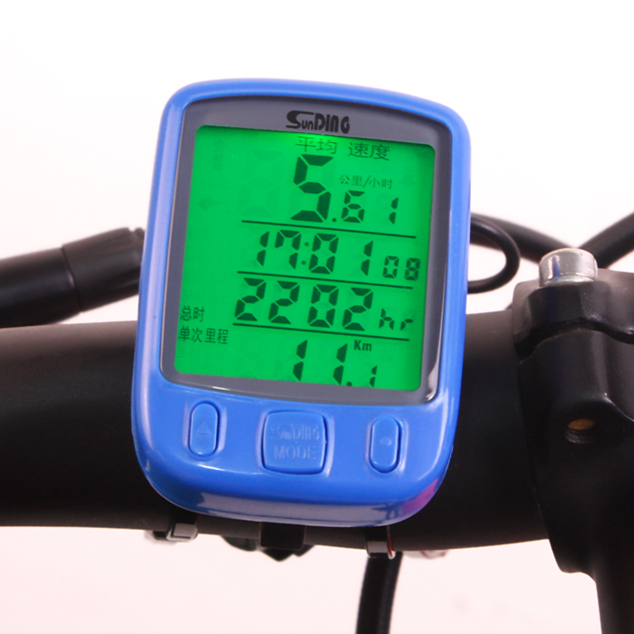 顺东自行车中文码表 强磁防水夜光563山地车计数器骑行里程器秒表