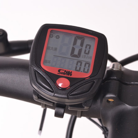 自行车中文码表 山地车秒表计数器骑行公里表单车测数器装备配件